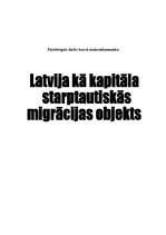 Research Papers 'Latvija kā kapitāla starptautiskās migrācijas objekts', 1.