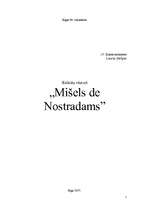 Research Papers 'Mišels de Nostradams', 1.