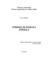 Research Papers 'Tūrisma plānošana Jūrmalā', 1.