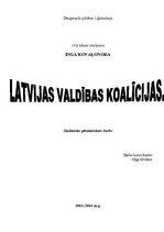 Research Papers 'Latvijas valdības koalīcijas', 1.