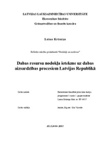 Research Papers 'Dabas resursu nodokļa ietekme uz dabas aizsardzības procesiem Latvijas Republikā', 2.