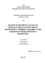 Summaries, Notes 'Finanšu instrumenti. Naudas un kapitāla tirgus. Naudas tirgus instrumentu aprēķi', 1.