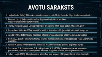 Presentations 'Inflācija un tās ietekme uz biznesu', 14.