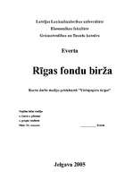 Research Papers 'Rīgas Fondu birža', 1.