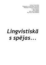 Research Papers 'Lingvistiskās spējas', 1.