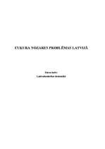 Research Papers 'Cukura nozares problēmas Latvijā', 1.