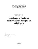 Research Papers 'Anakreonta dzeja un anakreontika: līdzīgais un atšķirīgais', 1.