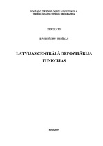 Research Papers 'Latvijas Centrālā depozitārija funkcijas', 1.
