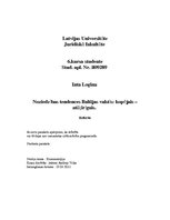 Research Papers 'Noziedzības tendences Baltijas valstīs: kopējais un atšķirīgais', 1.
