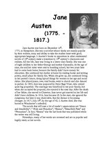Summaries, Notes 'Jane Austen "Emma"', 2.