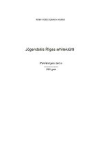 Research Papers 'Jūgendstils Rīgas arhitektūrā', 1.