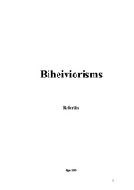 Research Papers 'Biheiviorisms', 1.