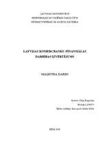 Term Papers 'Latvijas komercbanku finansiālās darbības izvērtējums', 1.