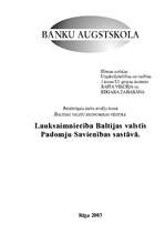 Research Papers 'Lauksaimniecība Baltijas valstīs Padomju Savienības sastāvā', 1.