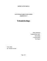 Research Papers 'Telemārketings', 1.