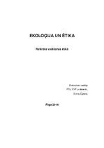 Research Papers 'Ekoloģija un ētika', 1.
