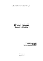 Research Papers 'Kristofs Harders - latviešu valodnieks ', 1.