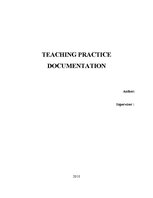 Practice Reports 'Report on Teaching Practice in Basic School', 1.