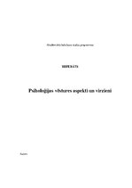 Research Papers 'Psiholoģijas vēstures aspekti un virzieni', 1.