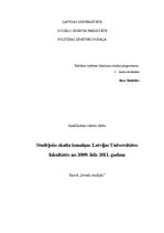 Essays 'Studējošo skaita izmaiņas Latvijas Universitātes fakultātēs no 2009. līdz 2011.g', 1.