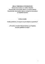 Research Papers 'Tranzīts, tranzīta infrastruktūra, iespējas un tranzīta politika Latvijā', 1.