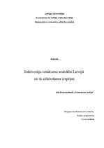 Research Papers 'Iedzīvotāju ienākumu nodoklis Latvijā un tā uzlabošanas iespējas', 1.