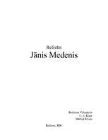 Research Papers 'Jānis Medenis', 1.