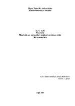 Research Papers 'Migrācija un nacionālais sastāvs Latvijā un citās Eiropas valstīs', 1.