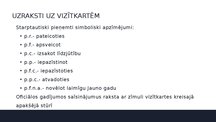 Presentations 'Vīzītkartes', 12.