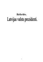 Research Papers 'Latvijas valsts prezidenti', 1.
