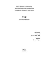 Research Papers 'Berģi', 1.