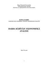 Research Papers 'Darba rādītāju ekonomiskā analīze', 1.