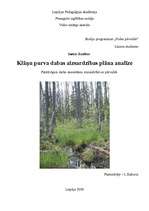Research Papers 'Klāņu purva dabas aizsardzības plāna analīze', 1.