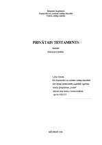 Research Papers 'Privātais testaments', 1.