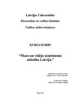 Research Papers 'Mazo un vidējo uzņēmumu attīstība Latvijā', 1.