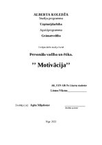 Essays 'Motivācija', 1.