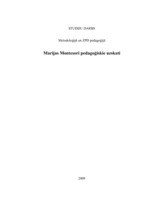 Research Papers 'Marijas Montesori pedagoģiskie uzskati', 1.
