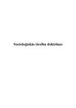 Research Papers 'Socioloģiskās tiesību doktrīnas', 1.