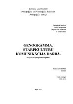 Research Papers 'Genogramma. Starpkultūru komunikācija darbā', 1.