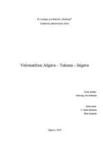 Research Papers 'Velomaršruts Jelgava - Tukums - Jelgava', 1.