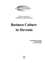 Research Papers 'Business Culture in Slovenia', 1.