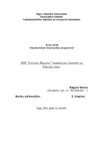 Research Papers 'SIA "Latvijas Balzams" produkcijas eksports uz Itālijas tirgu', 1.