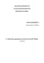 Research Papers 'E- tirdzniecības apgrozījums un attīstība Latvijā (2017.-2020.g)', 1.