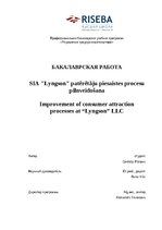 Term Papers 'SIA "Lyngson" patērētāju piesaistes procesu pilnveidošana', 1.