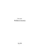 Research Papers 'Welfare Economics', 1.