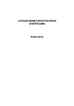 Research Papers 'Latvijas monetārās politikas izvērtējums', 1.