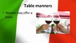 Presentations 'Business Customs in Italy', 27.