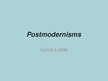 Presentations 'Postmodernisms pasaules literatūrā, mākslā un arhitektūrā', 1.