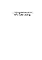 Research Papers 'Latvijas politiskā sistēma: VDK darbība Latvijā', 1.