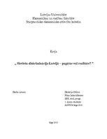 Essays 'Sieviešu diskriminācija Latvijā - pagātne vai realitāte?', 1.